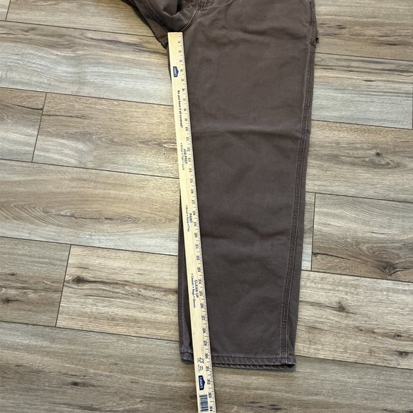 Men's Carhartt Duck Canvas Carpenter Jeans SZ 36x30 Chocolate Brown B11 CHT - Picture 5 of 12
